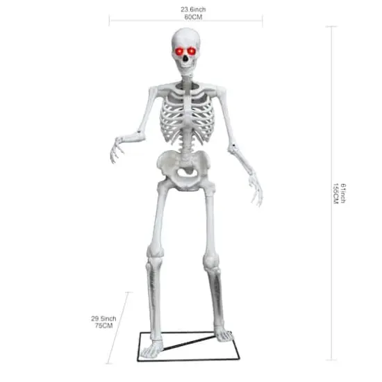 5ft. Skeleton with Red Light-Up Eyes by Ashland&reg; {5}