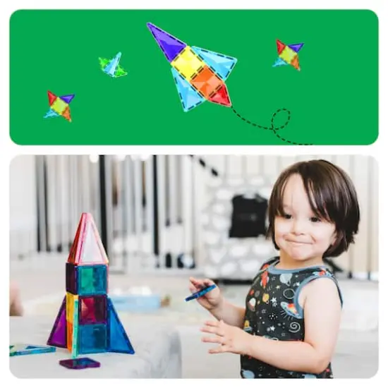 PicassoTiles&reg; 40-Piece Travel Size Building Block Tile Set {7}