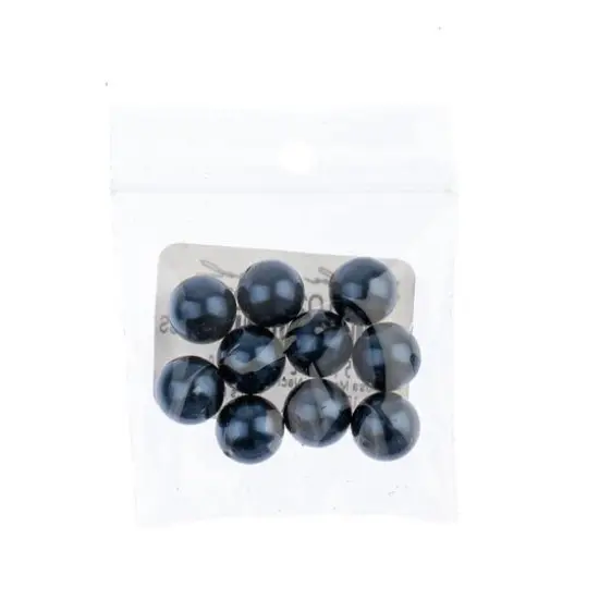 Preciosa Maxima 10mm Glass Nacre Pearls, 10ct. Blue {3}