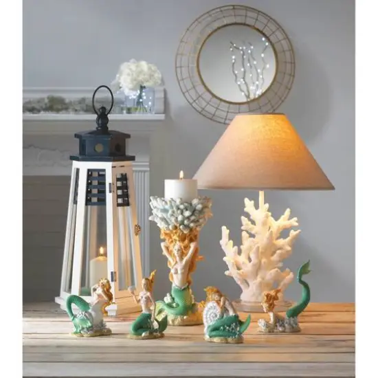 18.5" White Coral Table Lamp {5}