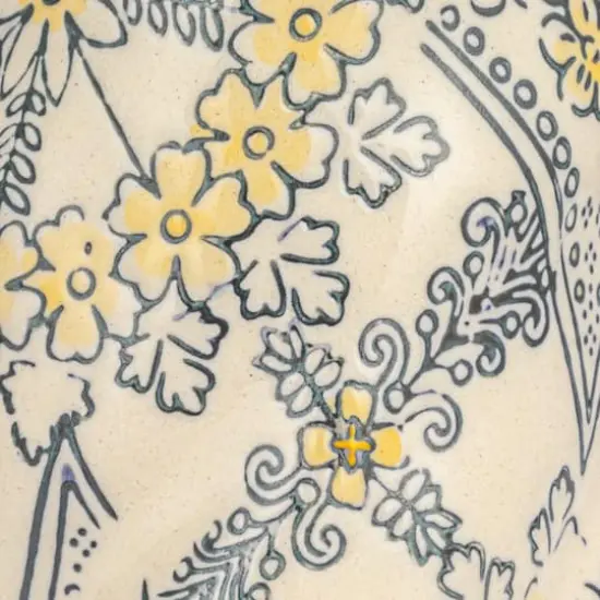 Hello Honey&reg; 7" Multicolor Wax Relief Patterned Round Stoneware Vase Set {7}