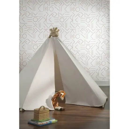 RoomMates Down The Line Peel & Stick Wallpaper Clay and White {7}