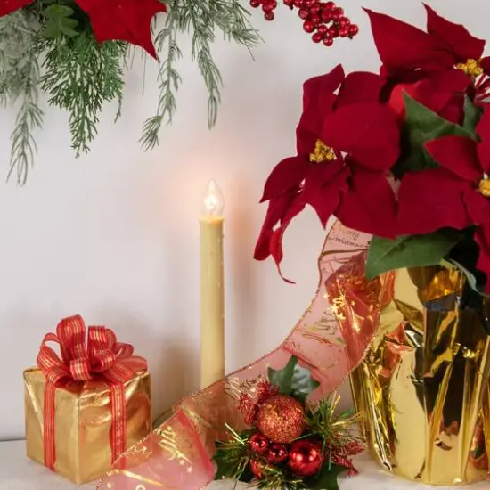 9.5" Ivory Single Light Christmas Candolier Candle Lamp  {3}