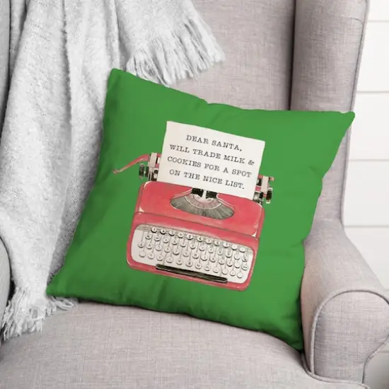 Typewriter 18x18 Throw Pillow {1}