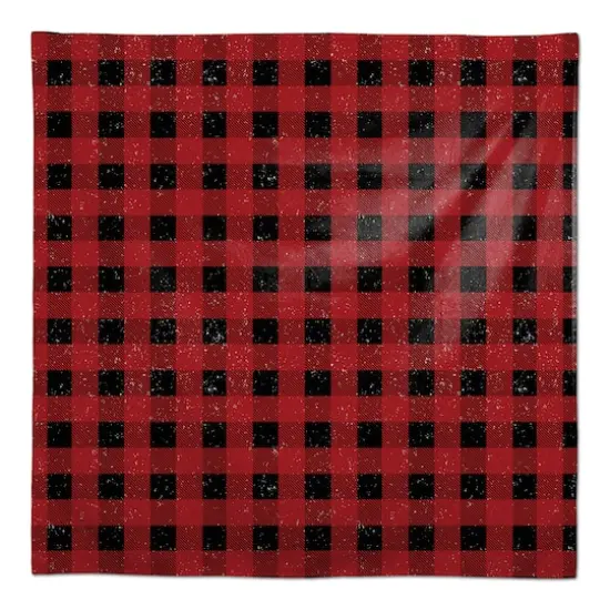 Red Black Buffalo Check 58x58 Tablecloth {1}