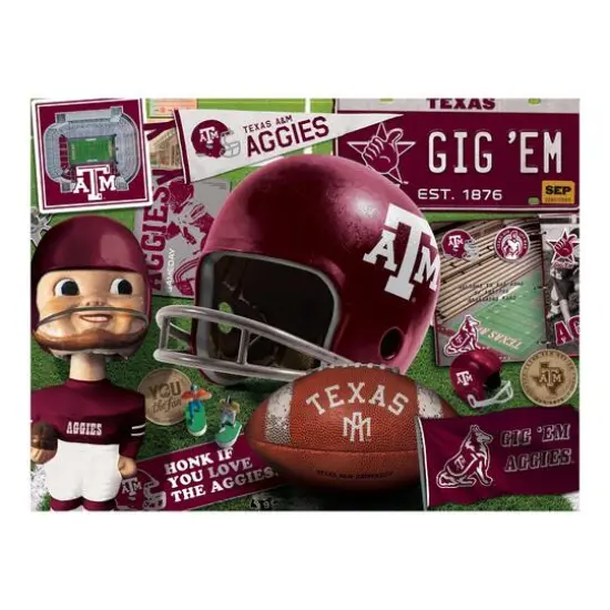 College Team Retro Series 500 Piece Puzzle Texas A&M Aggies {5}