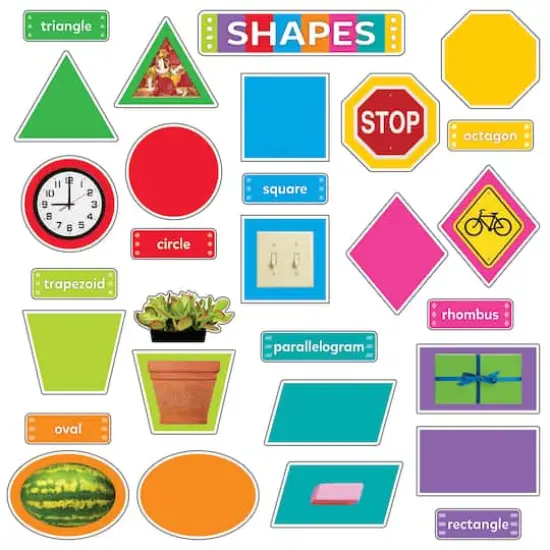 Trend Enterprises&reg; Shapes All Around Us Wipe Off Learning Set {5}