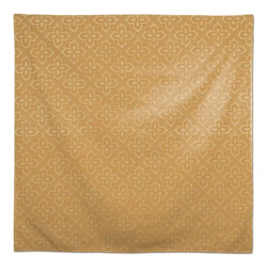 Yellow Medallion Pattern 58" x 58" Tablecloth {1}