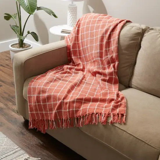DII&reg; Checked Plaid Throw Spice {6}