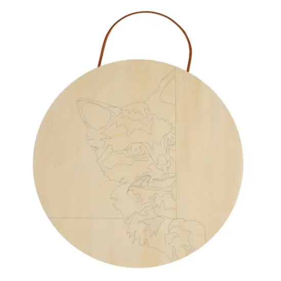 Cat Paint-by-Number Round Plywood Surface Kit by Artist's Loft&reg; {4}