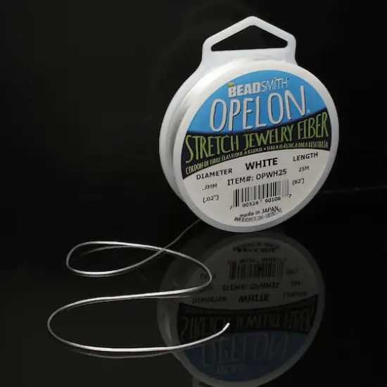 The Beadsmith&reg; Opelon&reg; 0.7mm White Stretch Jewelry Fiber, 25m {5}