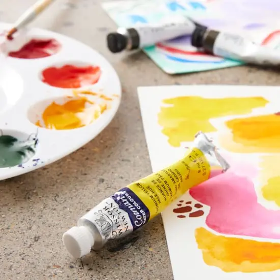 Winsor & Newton&reg; Cotman&reg; Watercolor, 8mL Cadmium Yellow Pale Hue {3}