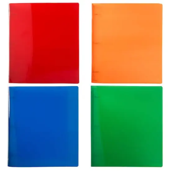 JAM Paper 1" Mixed Colors Plastic 3-Ring Binders, 4ct. {3}