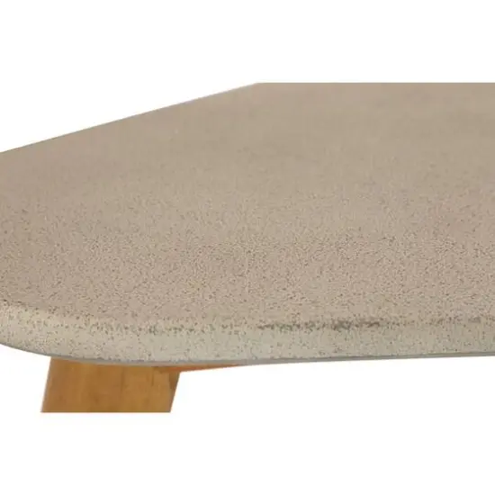 29" Gray Resin Modern Outdoor Accent Table {8}