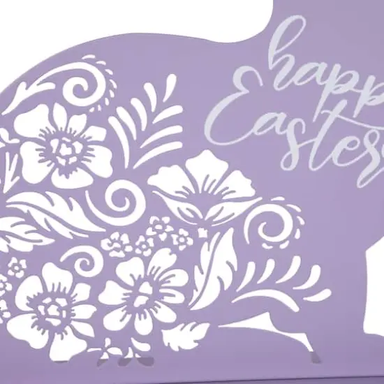 13" Happy Easter Floral Cut-Out Bunny D&eacute;cor {6}
