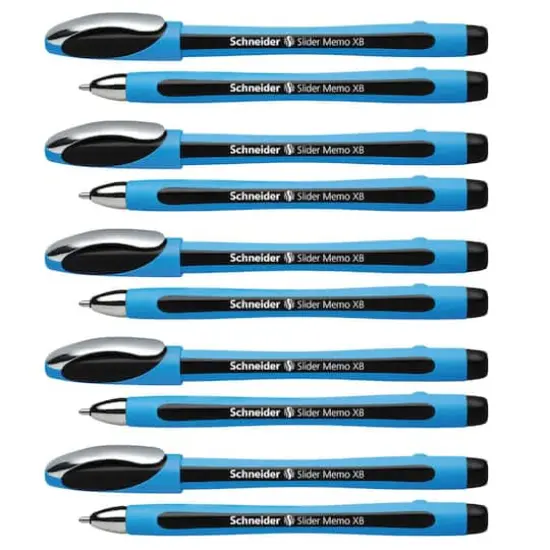 Schneider&reg; 1.4mm Slider Memo Ballpoint 10 Pen Set Black {1}