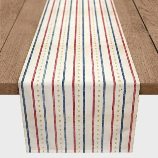 72" Vintage Stars And Stripes Poly Twill Runner {3}