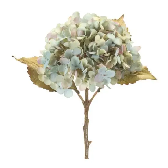 20.25" Green & Teal Hydrangea Stems, 6ct. {4}