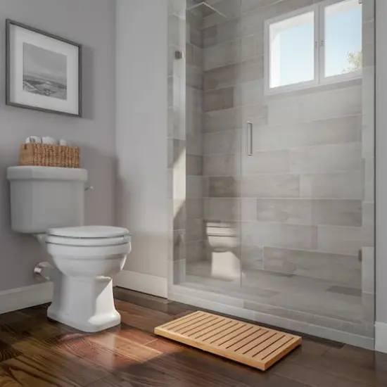 Hastings Home Bamboo Non-Slip Open Slatted Bath Mat, 24" x 14" {8}