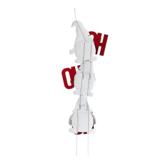 Glitzhome&reg; 51" Metal Ho Ho Ho Gnome Yard Stake {9}