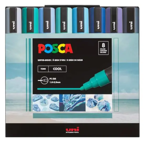 POSCA Cool Colors PC-5M Paint Marker Set {4}