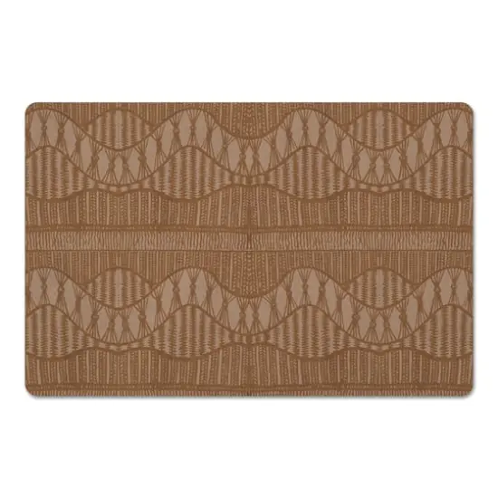 Lace Pattern Floor Mat Rust {1}