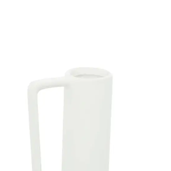 CosmoLiving by Cosmopolitan Set of 3 White Ceramic Modern Vase, 13", 12", 11" {8}