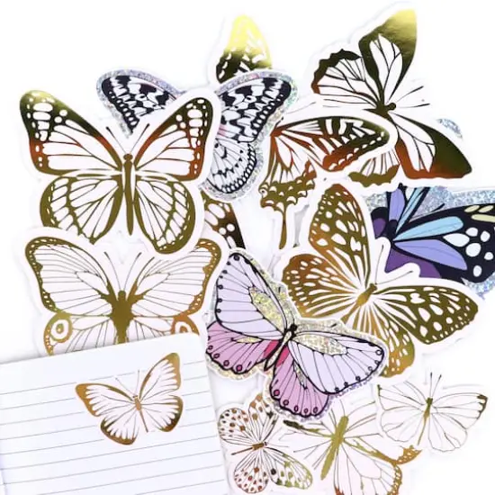Vinyl Diecut Butterfly Stickers by Recollections&trade; Shiny Pack {3}