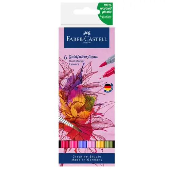 Goldfaber Flowers Dual Ended Aqua Markers, 6ct. {1}