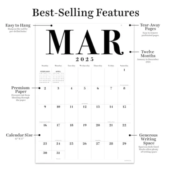 TF Publishing Medium 2025 Art Poster Wall Calendar {6}