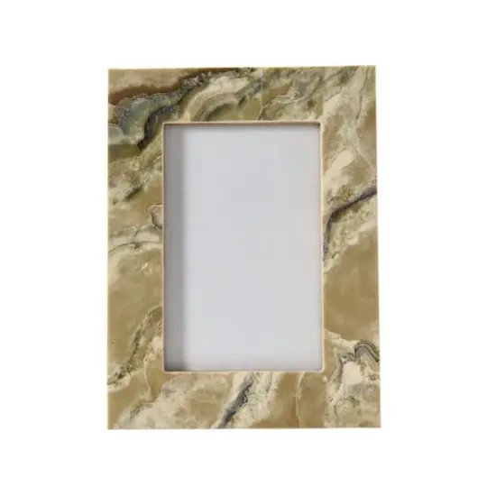 Hello Honey&reg; Marbled Cream Color Finish Resin & MDF 4" x 6" Tabletop Frame {5}