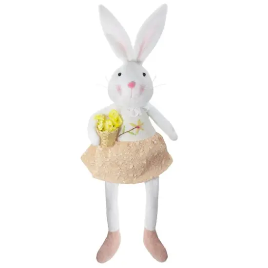 24" White & Pink Girl Easter Bunny Spring Figure {1}