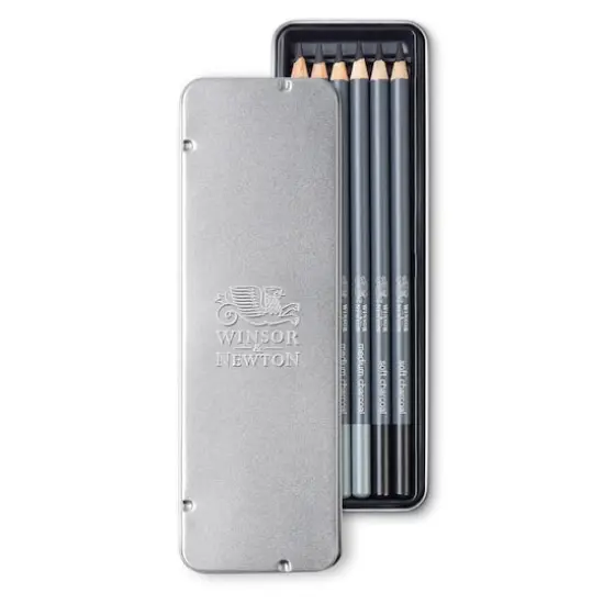Winsor & Newton&trade; Studio Collection&trade; Charcoal Pencil 6 Piece Tin Set {6}