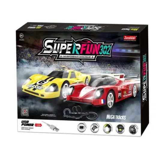 Joysway&reg; SuperFun 302 USB Power Slot Car Racing Set {1}