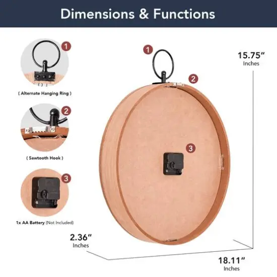 American Clock Co. Vintage Pocket Watch Wall Clock 20" {6}