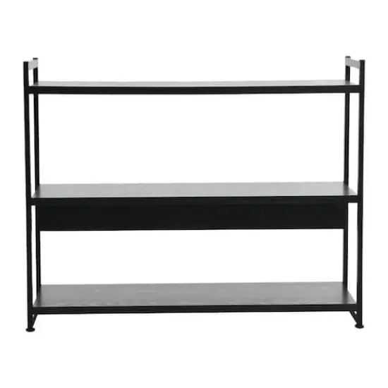 Household Essentials Jamestown 42" Wide Bookshelf Black {6}