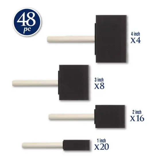 ArtSkills&reg; 48 Piece Variety Foam Brush Set {6}