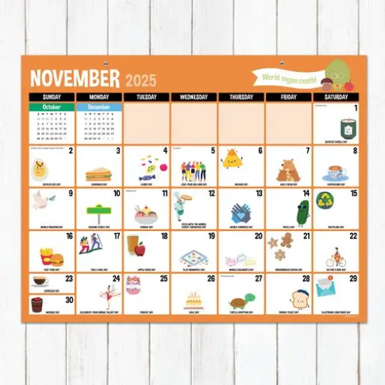 July 2025 - June 2026 Large Every Day's A Holiday Desk Pad Monthly Blotter Calendar {5}