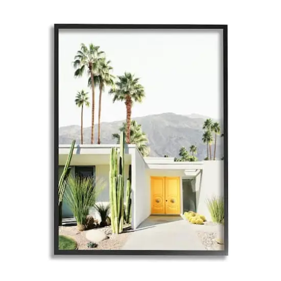 Stupell Industries Palm Springs House Photography Framed Giclee Art Black {1}