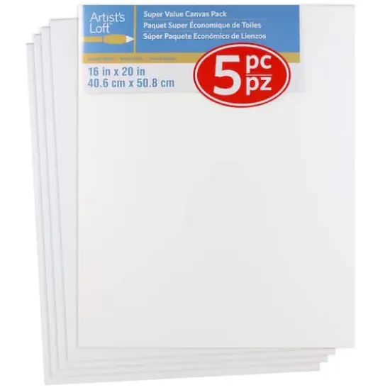 5 Pack 16" x 20"&nbsp;Super Value Canvas by Artist's Loft&reg; {9}