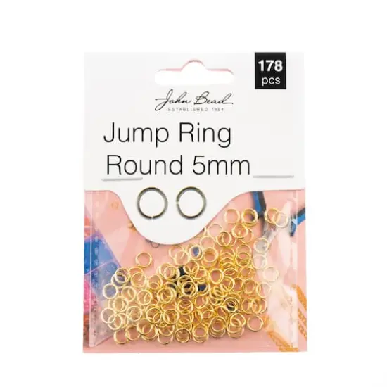 John Bead Must Have Findings 5mm Round Jump Ring, 178ct. Gold {1}