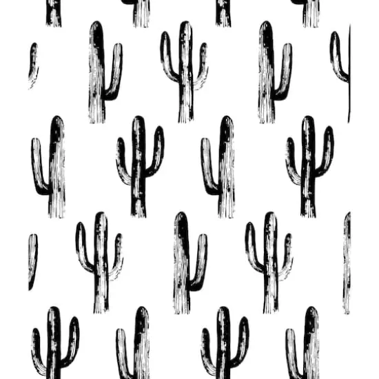 RoomMates Black & White Cactus Tapestry {1}
