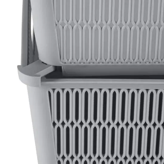 Simplify Slide 2 Stack It Small Storage Tote Baskets, 2ct. Gray {7}