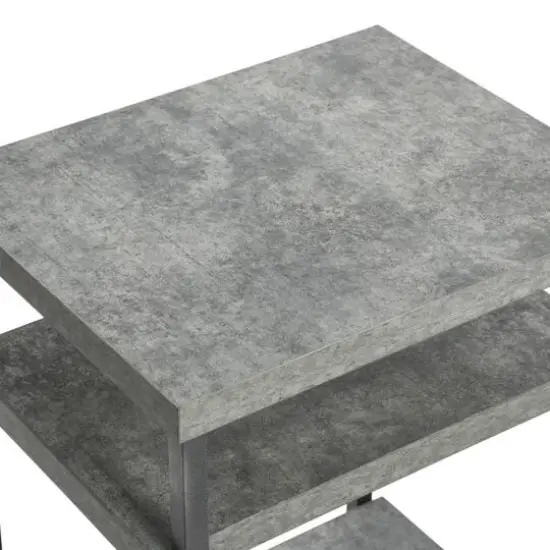 Household Essentials Jamestown 2-Shelf End Table Gray {16}