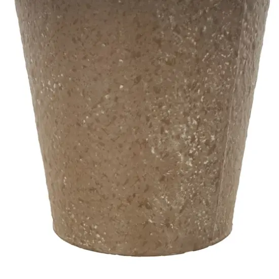 15.75" Brown Metal Antique Inspired Vase with Handle {5}