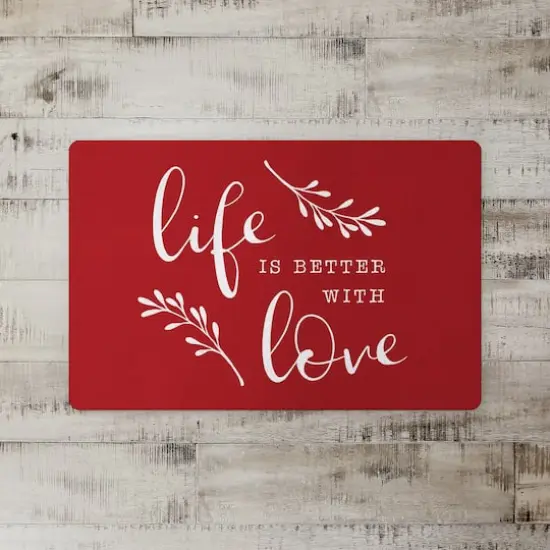Life Is Better With Love Floor Mat {3}
