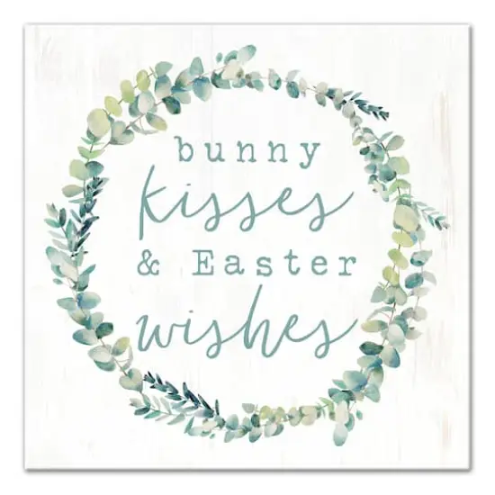 Bunny Kisses and Easter Wishes Canvas Art {1}