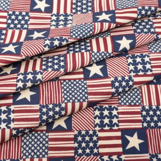 SINGER Patch Stars Stripes Cotton Fabric {3}