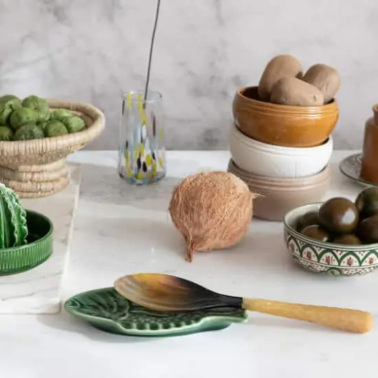 Hello Honey&reg; 8.5" Maritime Fish Shape Stoneware Dish Set {5}