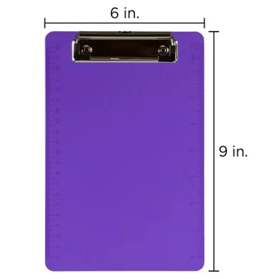 JAM Paper Mini Plastic Memo Clipboards, 12ct. Purple {6}